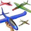 Flying Glider Assembled Airplane with Horizontal Outdoor Toy of 2 Jumbo Gliders and 2 Gliders with Set, Propellers, Hand-Thrown, Flight, Lightweight,