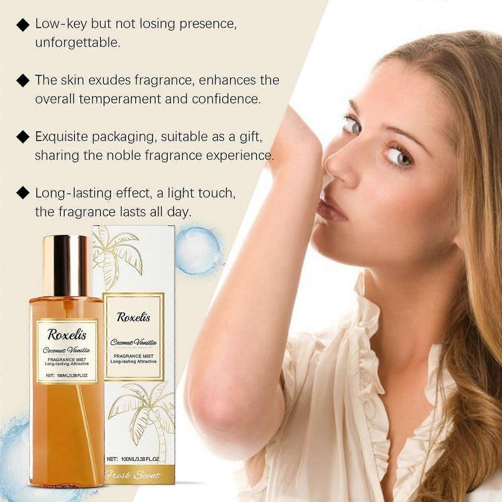 Roxelis Coconut Vanilla Romantic Body Fragrance Fresh Elegant Natural Fragrance Daily Convenient Niche Fragrance Eau De Toilette