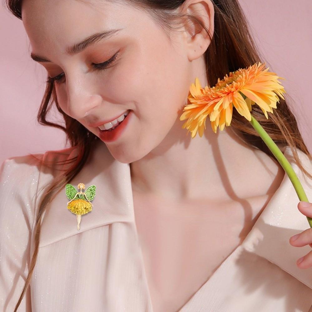 Colorful Ballet Brooch Rhinestone Jewelry Lapel Pin Accessories New Collar Lapel Pin