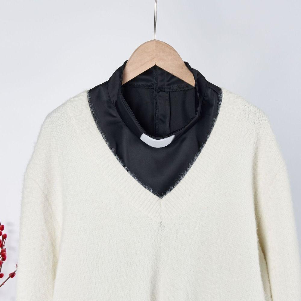 Однотонный съемный воротник для рубашки, удобное женское шейное украшение, поддельный воротник, аксессуар для свитера