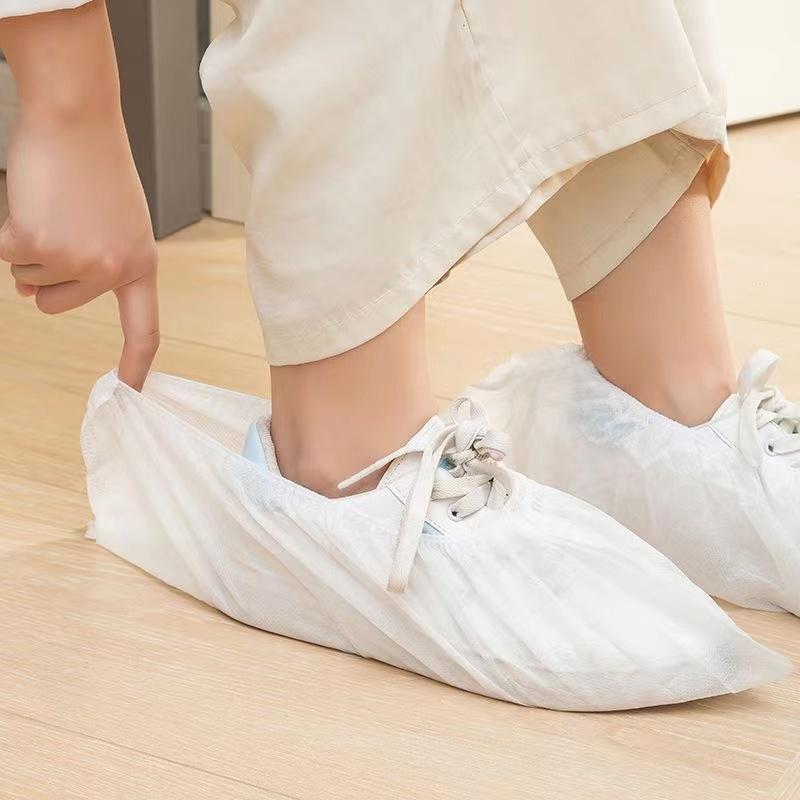 100 шт. в упаковке одноразовые бахилы нескользящие большие бахилы для ног для подрядчиков в помещении ковровые покрытия для обуви защитные