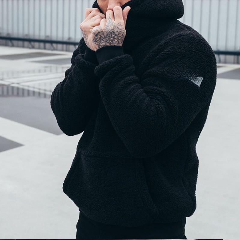 2023 Men's Solid Color Hooded Sweatshirt - Autumn/Winter Plush Jacket