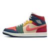 Air Jordan 1 Mid SE разноцветные женские кроссовки French-Blue Fire-Red Beach DN3738-400
