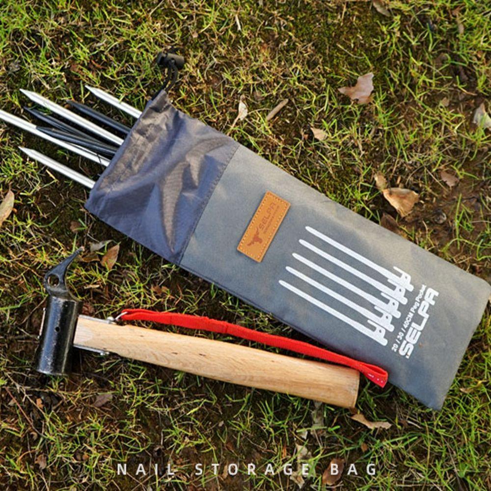Сумка для хранения принадлежностей для путешествий на открытом воздухе, сумка для колышков и палаток, карман для гвоздей/колышков, чехол