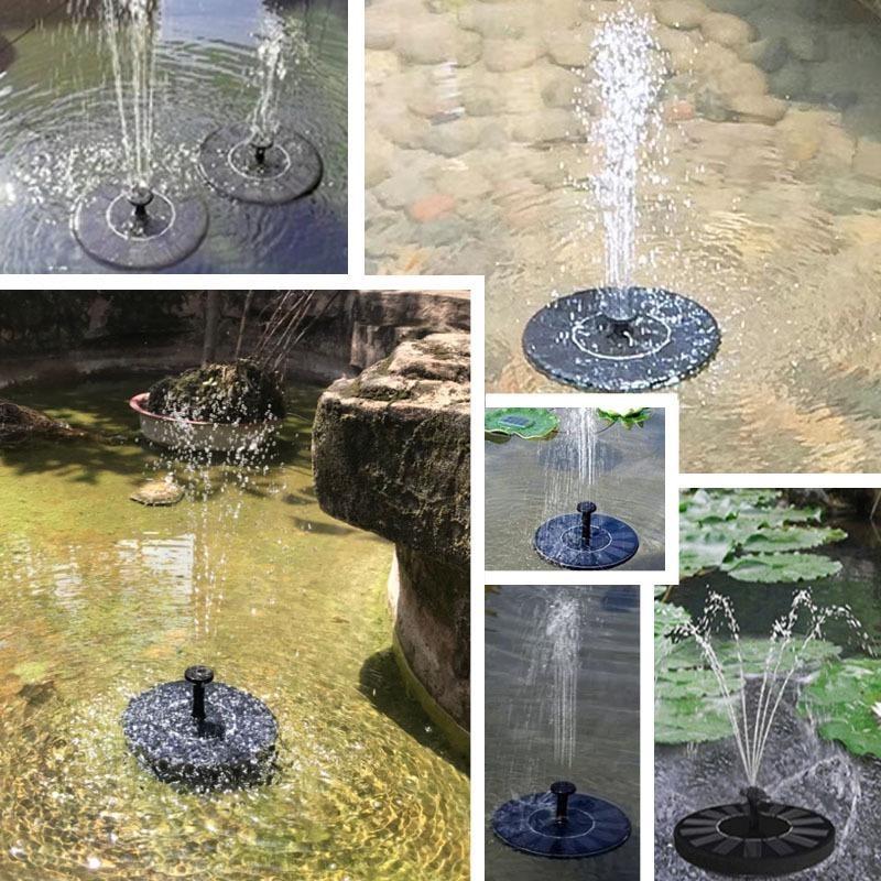 Полив солнечной энергии фонтан бассейн плавающий водяной насос солнечная панель садовые растения двор пейзаж
