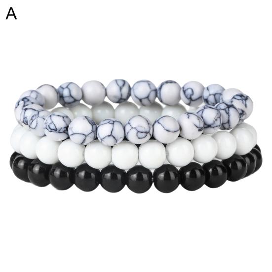 3 шт./компл. каменный браслет три в одном очаровательная эластичная веревка натуральный синий золотой тигровый глаз агат камень