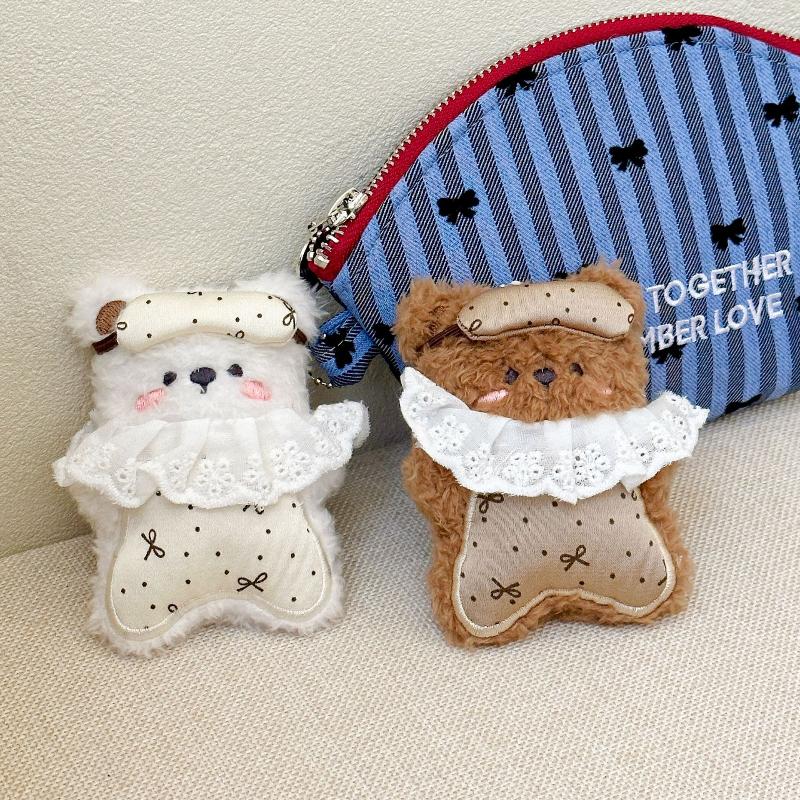 Sleeping Sheep Plush Pendant Cute Fluffy Ruffle Collar Mini Cartoon Stuffed Ornament for Crossbody Bag Decor Gifts for Teens