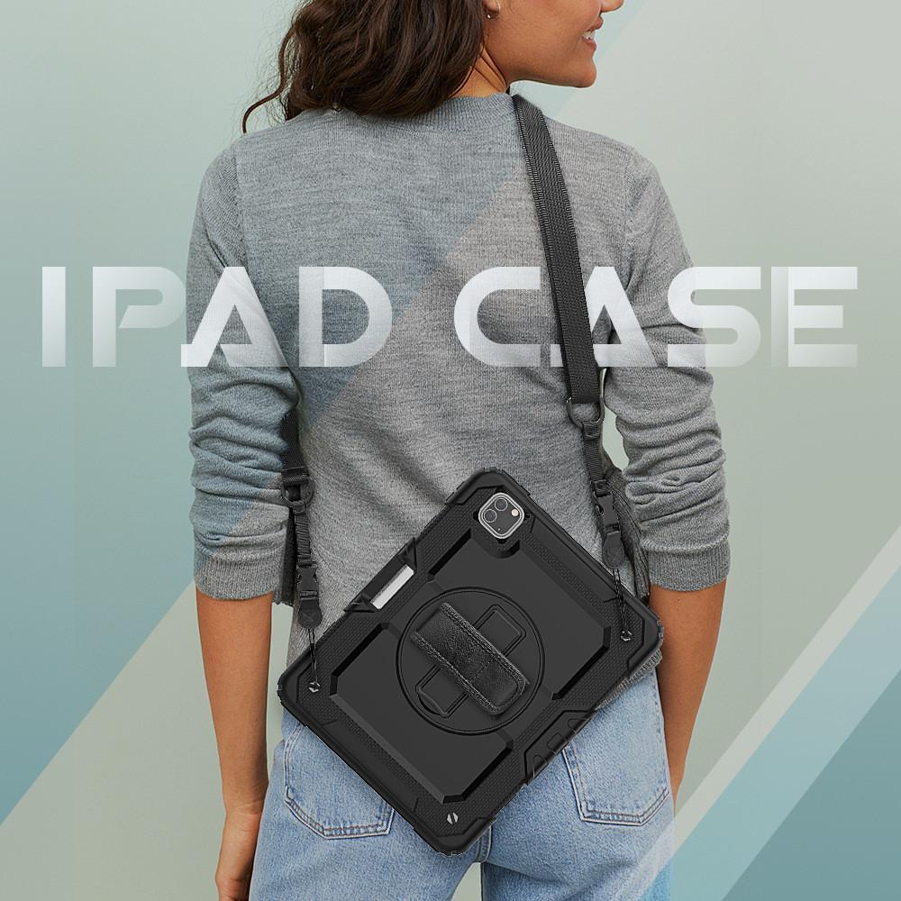 For Ipad Air 11 Shockproof Silicone Case With Adjustable Pc Stand For Heavyduty Protection