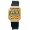 Casio Мужские цифровые часы в стиле ретро A100WEFG-9A с золотым/черным уретановым ремешком, модель Overseas [Параллельный импорт]