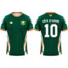 New Cote D'Ivoire Flag Print Jersey T-shirt Men's Sports Gym Quick-Drying Soccer Tee Unisex Casual O-neck Short-sleeved Tops