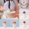 Angel Feather Wing Flag Cake Toppers For Wedding Birthday Party Cake Top Decor