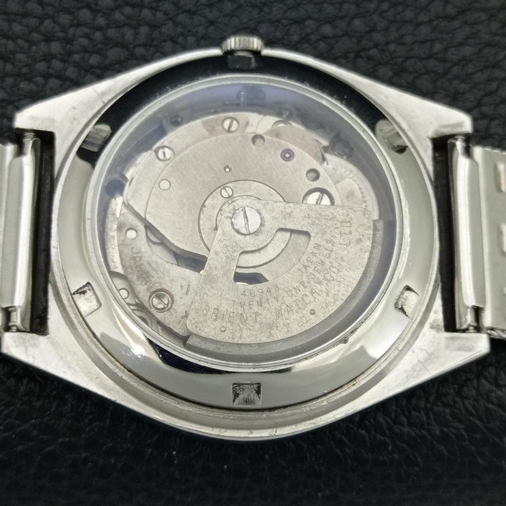 АВТОМАТИЧЕСКИЕ ВИНТАЖНЫЕ МУЖСКИЕ ЧАСЫ ORIENT CRYSTAL ЯПОНИЯ ЧЕРНЫЙ ЦВЕТ ЦИФЕРБЛАТ a707757-1
