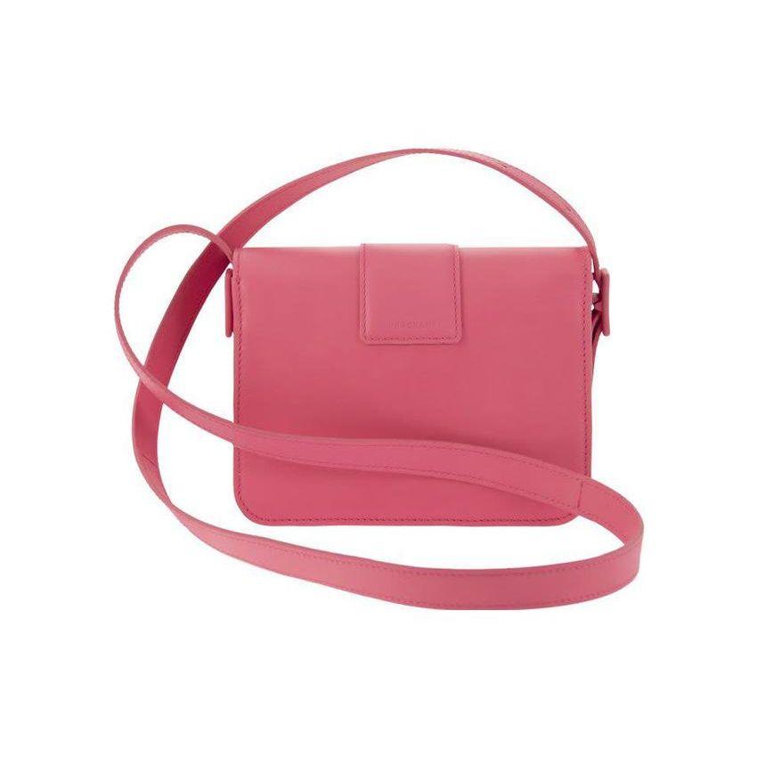 Longchamp Box-Trot 18 Magnetic Flap Closure Small Calfskin Shoulder Crossbody Bag Women Bags Purple Red 10174HBWP73