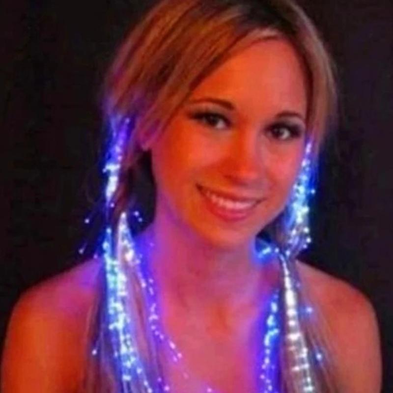 Led Hair Chains For Braids Hair Accessories Braid Luminous Braiding Hair Led Hair Lights Fiber Optic Hair Headpiece