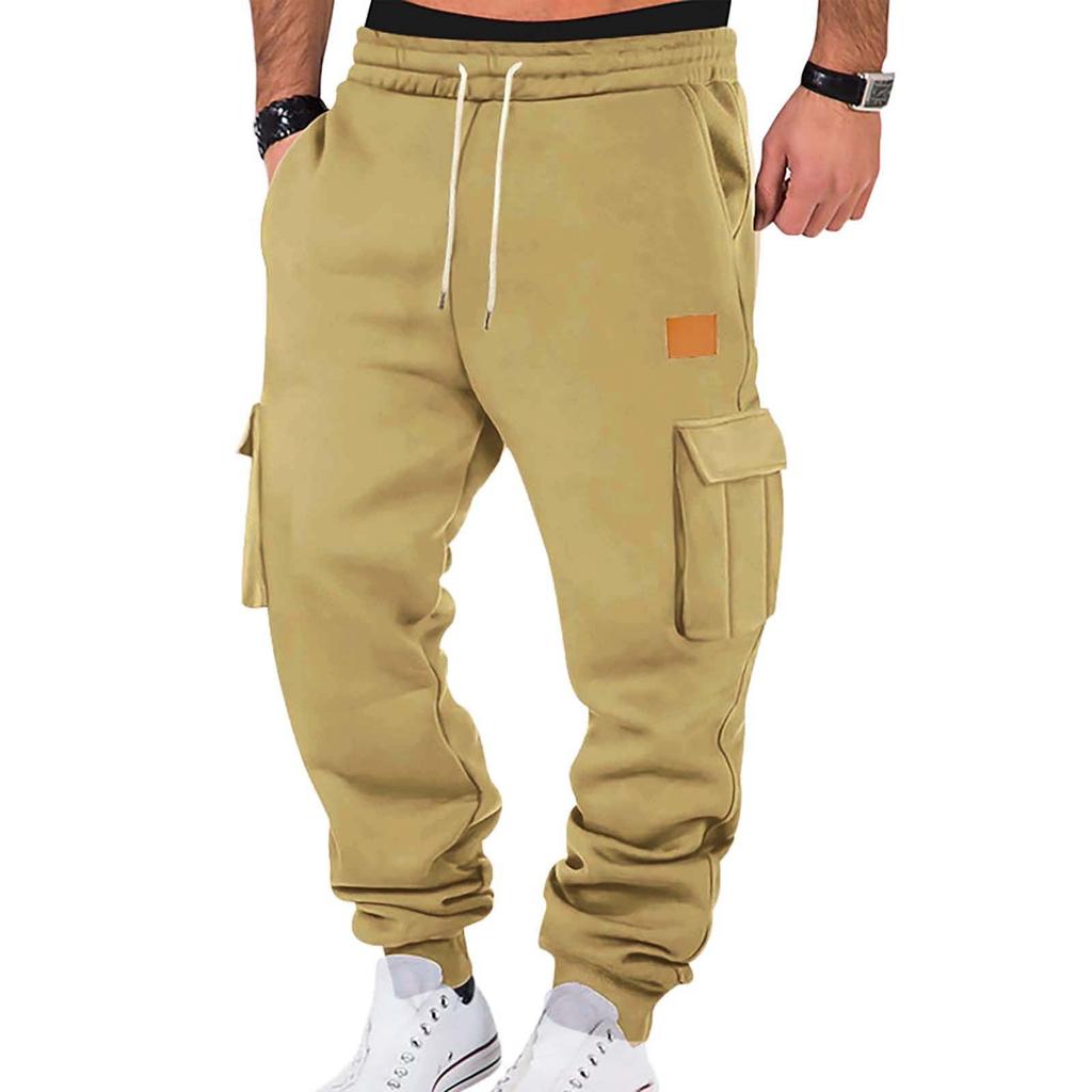 Men's Winter Sports Casual Pants Men's Sports Multi Pocket Work Pants Sweatpants