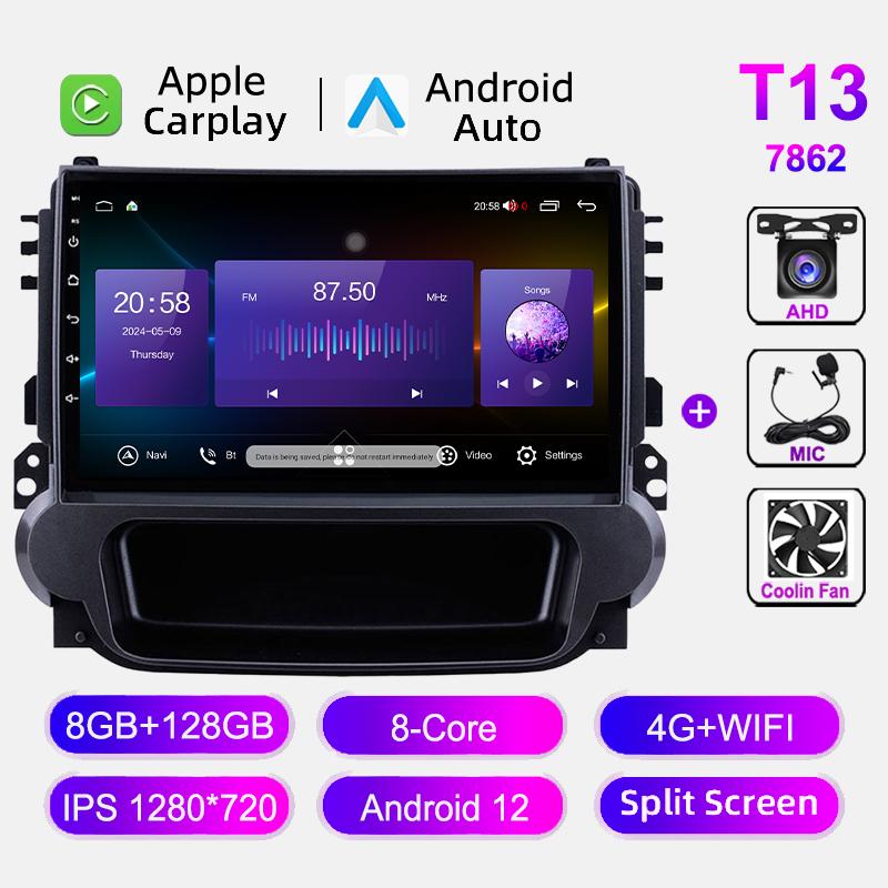Для Chevrolet Malibu 2012-2015 автомобильный радиоприемник авто стерео GPS навигация BT WIFI Carplay мультимедийный видеоплеер Android 12 головное устройство