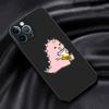 Чехол для Apple iPhone 14 13 11 12 Pro 7 XR X XS Max 8 Plus 6 6S SE 2022 13Pro, черный мягкий телефон, милый маленький динозаврик