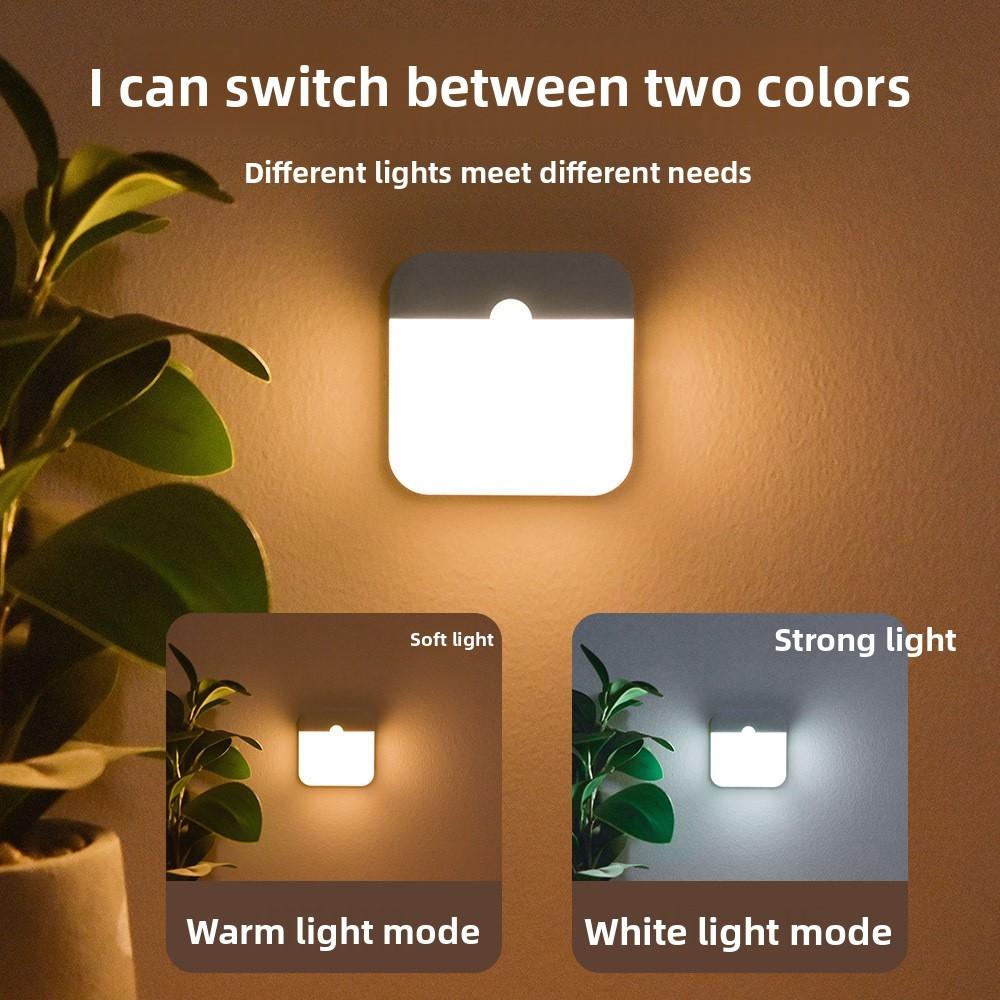 Geometric Portable Night Lamp With Motion Sensing And Warm White Light For Home