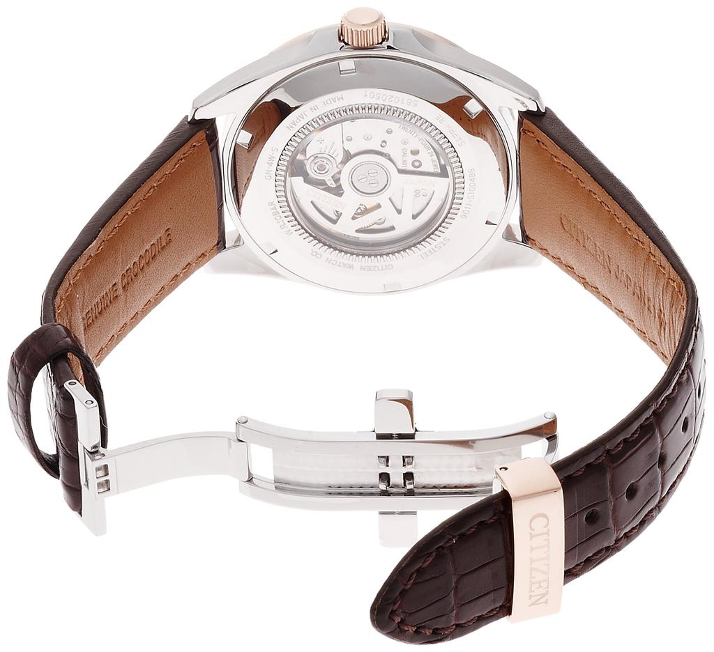 Часы Citizen Collection Mechanical Made in Japan с коричневой задней частью [Citizen] Прозрачные NB1044-01E