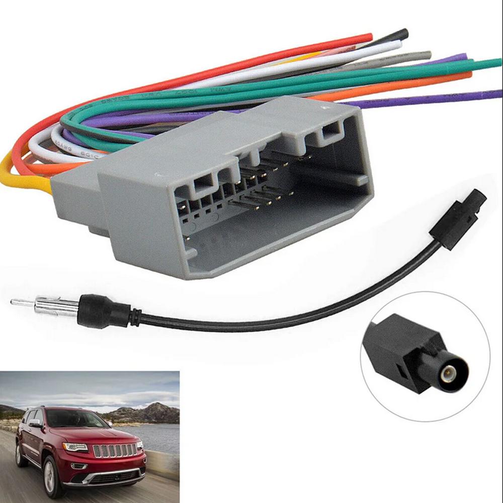 Автомобильный стерео радио кабель адаптер жгут проводов и антенна для Jeep Dodge Wrangler