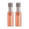 2Pcs 3D Printer Throat Nozzle Ti Alloy Copper Bimetal for Ender 3 3 V2 3 Pro Hotend