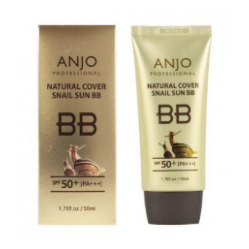 ANJO Натуральный Cover Snail Sun BB-крем SPF50+ PA+++ 50 г – BB-крем с высоким покрытием, выравнивающий тон, с защитой от УФ-лучей