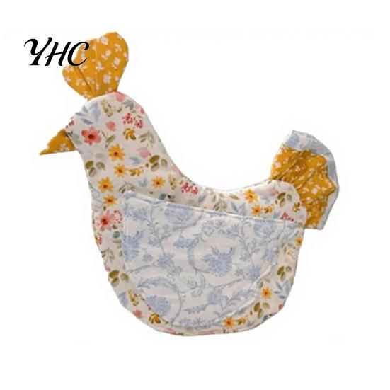 Non-slip Oven Glove 1 Pc Handmade Quilted Chicken Mitt, Heat Resistant Anti-scalding Kitchen Pot Holder, Rustic Farmhouse Gloves for Cooking,