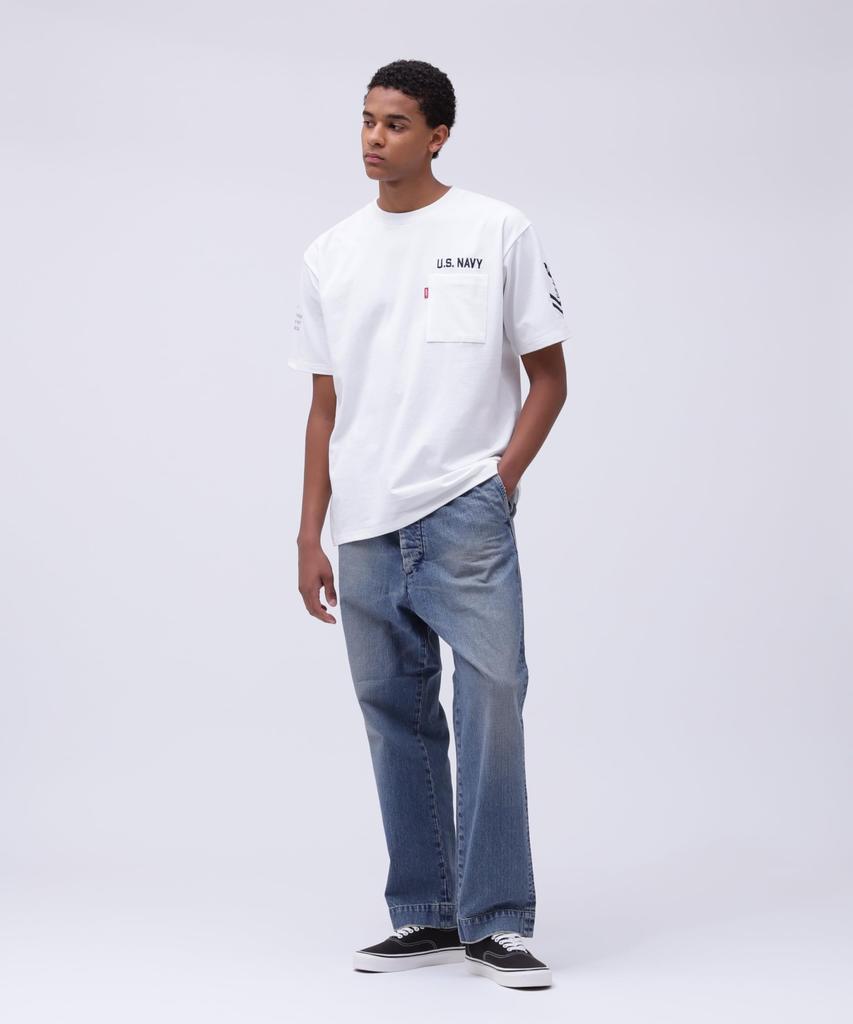 AVIREX NAVAL POCKET T-SHIRT Men's M 033 Off White 783-5934011