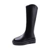 Round Head Thick-soled Zipper But Knee Boots Skinny High Boots Knight Boots Women's Autumn and Winter 2025 New British Style