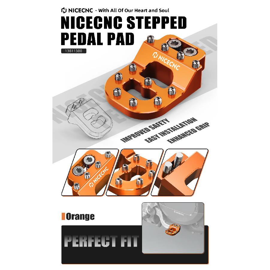 For KTM 790 890 Adventure/R 2020-2024 Rear Brake Pedal Step Plate Tip 690 Enduro R SMCR 990 Adventure 1290 Super Adventure/R/S/T