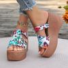 Fashion Women Wedges Slippers Print Thick Bottom Beach Sandals Non-slip Lightweight Comfortable Slippers Slides Women Zapatos De Mujer