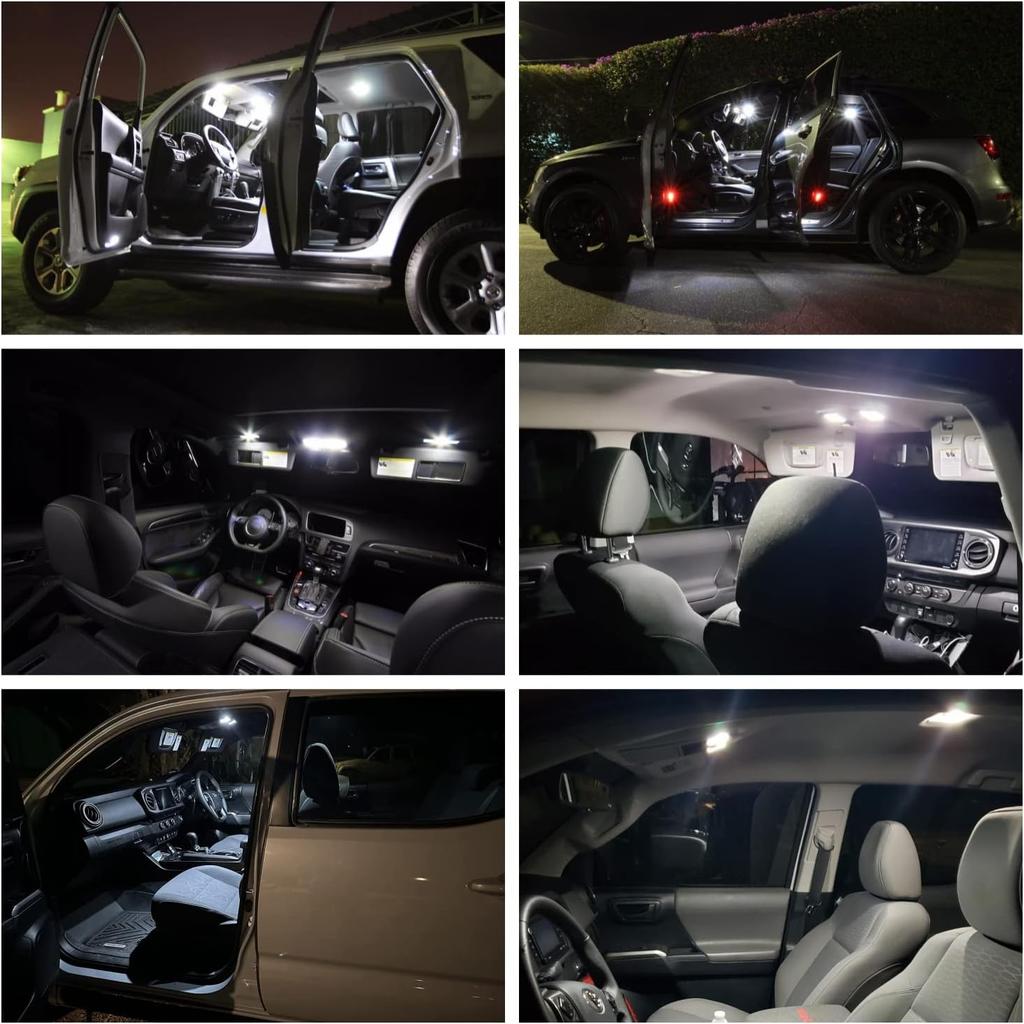 11Pcs White LED Interior Lights Bulb Kit for Dod'ge Journey 2009-2020 | Map Dome Trunk Lights Super Bright 6000K Interior LED Bulbs + Install Tool