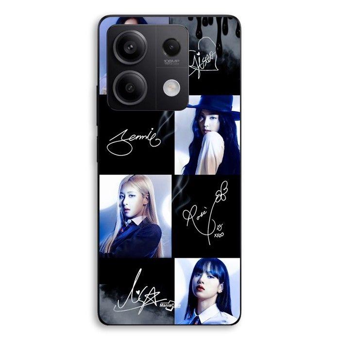 Coque de téléphone - MANIACASE - Xiaomi Redmi Note 13 5G - Silicone TPU - Noir - Motif Blackpink signature photo