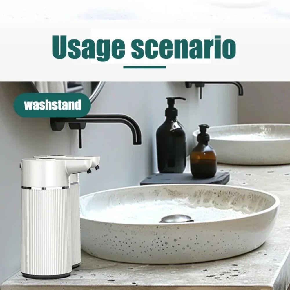 Настенный двухголовочный дозатор мыла Инфракрасный датчик Перезаряжаемый через USB Дозатор мыла-пены и жидкого мыла Автоматическая работа