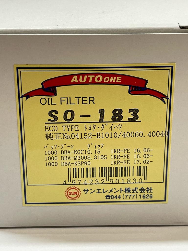 Масляный фильтр Sun Element SO183 для Toyota Оригинальный номер 04152-40060