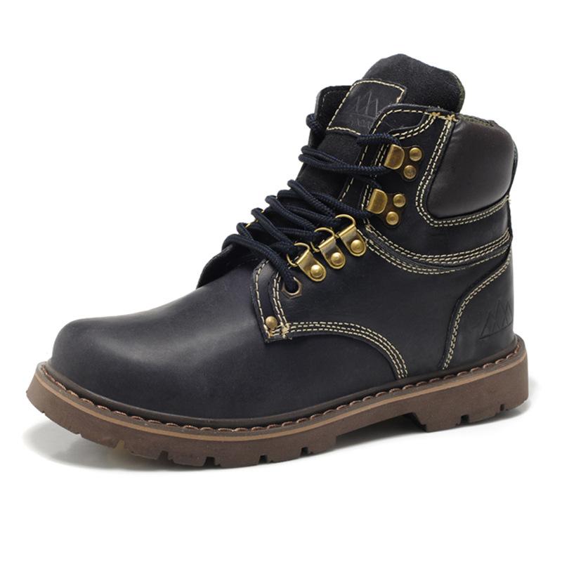 Короткие ботинки Кожаные ботинки Martin Мужские ботинки Ботинки Tooling Boots Локомотивные ботинки Женские ботинки для активного отдыха из коровьей кожи Женские высокие ботинки Ботинки Rhubarb