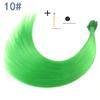 10pcs/set Colorful Straight Hair Extensions DIY Heat Resistant Synthetic Hair Extensions 16 Inch
