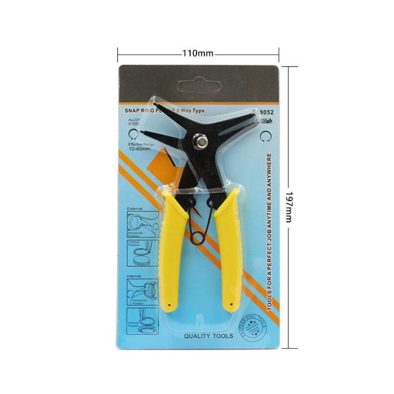Щипцы для стопорных колец 2 в 1, внутренние и внешние, двойные плоскогубцы, внешние пружинные клещи, большой инструмент для снятия стопорного кольца