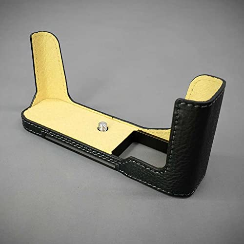 Japanese Italian Leather Camera Case for Nikon Z Fc Classic Black Black Metal Plate Luxury Genuine Leather Stylish Cool Nikon Zfc Case Lims