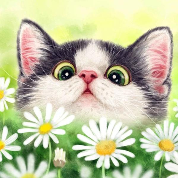 5D DIY Алмазная вышивка Мандала цветы вышивка крестиком распродажа полная квадратная круглая алмазная живопись кошка животное Алмазная мозаика домашний декор