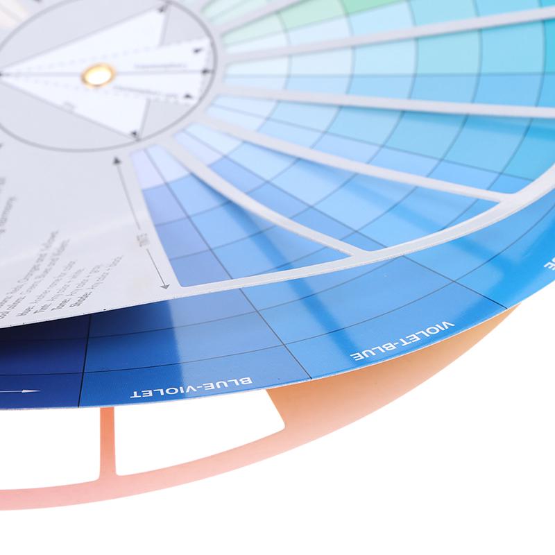 Колесо для смешивания цветов на бумажной карте Круглый центральный круг вращается Татуировка Ноготь