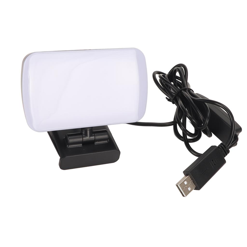 Webcam Light USB 3 Light Colors 10 Dimming Modes Flexible Rotatable Mini Video Light for Laptop Meeting Education