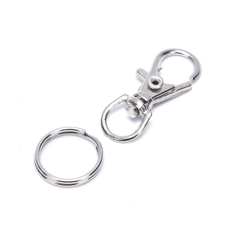 50Pcs Metal Swivel Lobster Clasps Clips Hook Diy Jewelry Craft
