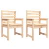VidaXL Garden Chairs 2 Pcs 60x48x91 Cm Solid Pine Wood 824053