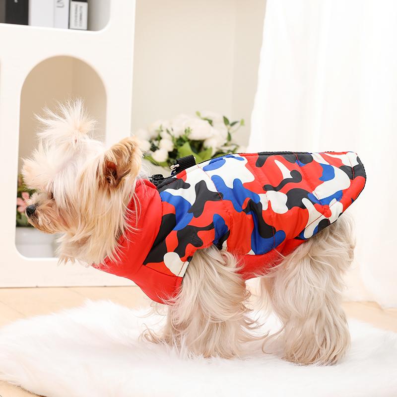 Windproof Dog Clothes Autumn Winter Winter With D-ring Pet Jacket For Small Medium Dogs Cats Outdoor Waterproof Puppy Coat Chihuahua Corgi Costume