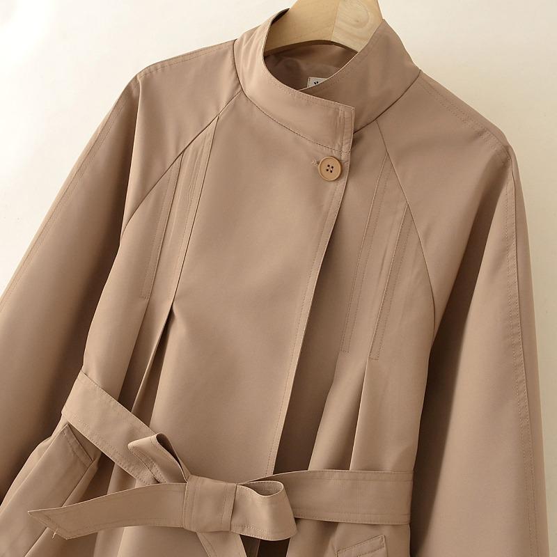 Women S Plus Size Trench Coat Lapel Belted Long Overcoat