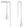 Женские серьги из медного сплава с цирконом Lindon - Серьги-подвески в подарок на свадебную вечеринку