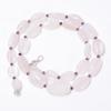 Natural Rose Quartz Amethyst Mix Shape Gemstone Smooth Beads Necklace 4-21mm 18" UB-8670