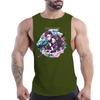 Мужской жилет с круглым вырезом без рукавов для отдыха, бега, спорта, отдыха, анимации, удобный, дышащий, с принтом, модный на четыре сезона