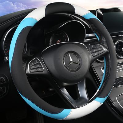 Универсальный автомобильный чехол на руль из искусственной кожи, 38 см, автомобильный Стайлинг, спортивные чехлы на руль, противоскользящие автомобильные чехлы